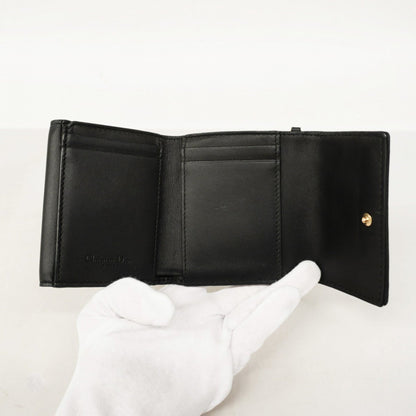 Christian Dior Cannage Leather Tri-Fold Wallet