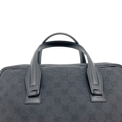 Gucci 90677 001013 Handbag Tote Bag Gg Canvas Pattern Leather Black