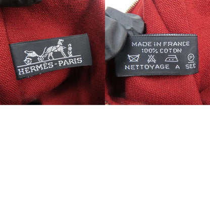 Hermes Pouch Bora Cotton Leather Bordeaux Maroon Flat Multi-Purpose Accessories