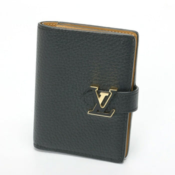 Louis Vuitton Lv Vertical Wallet Compact M81561 Taurillon Leather Noir S-157399