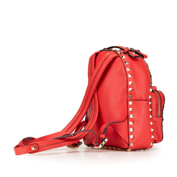 Valentino Rockstud Backpack Red Leather