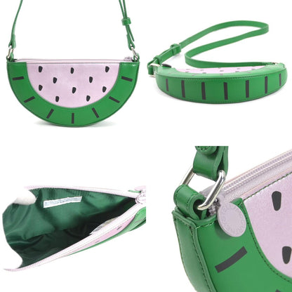 Stella Mccartney Shoulder Bag Watermelon Leather Green X Pink Black Kids H30795I