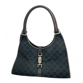 Gucci Gg Canvas Jackie 002 1067 Handbag In Black