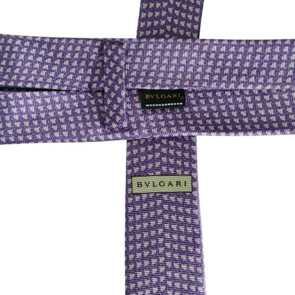 Bvlgari Men'S 100% Silk Regular Tie With All-Over Print
