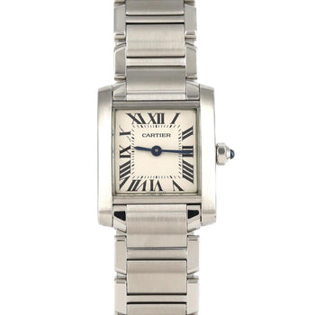 Cartier Tank Franaise Sm W51008Q3 Stainless Steel Quartz Watch