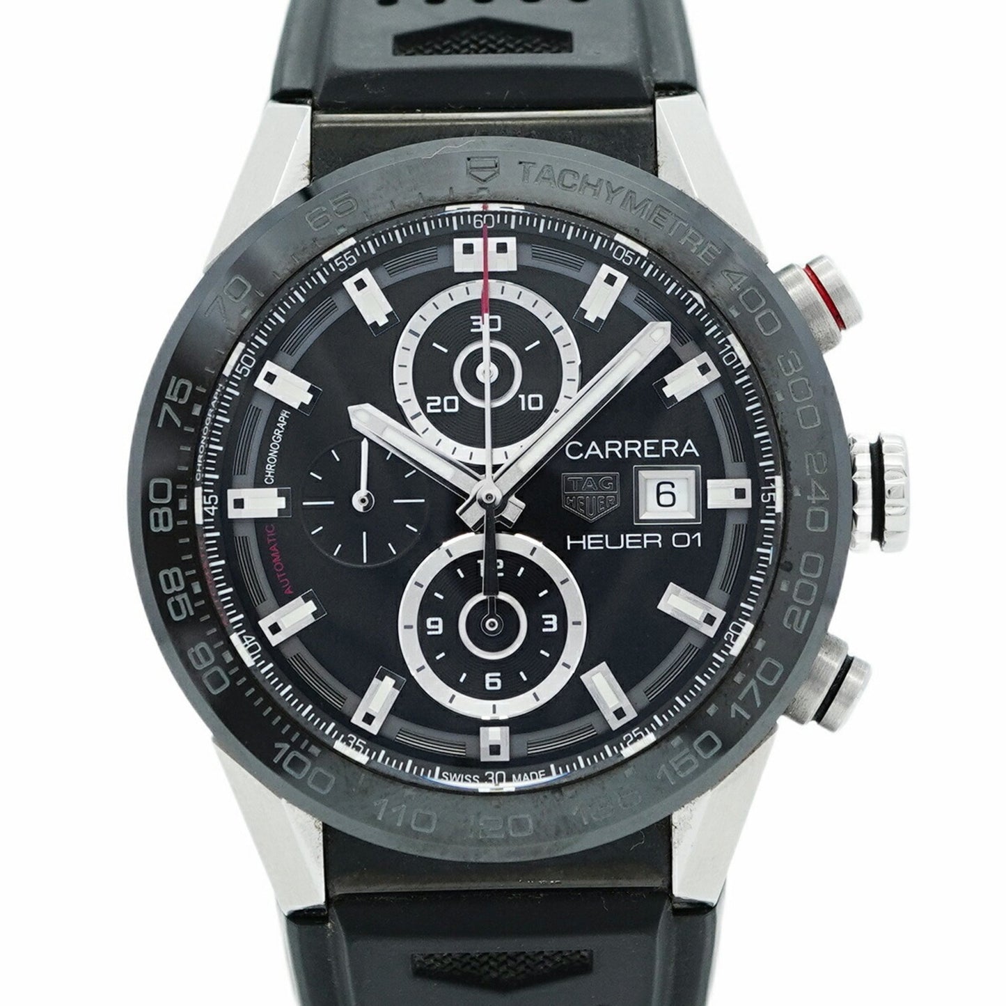 Tag Heuer Carrera Calibre 01 Car201Z Black Dial