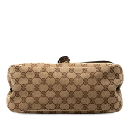Gucci Gg Canvas Interlocking G Shoulder Bag 308452 Beige Leather