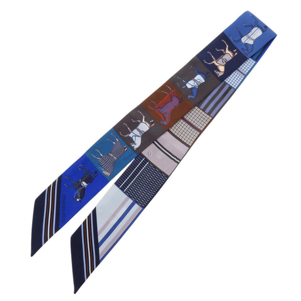Herms Twilly New Horse Coat Couvertures Nouvelles Silk Ciel Blue Roy Vert Scarf Muffler 0133 Hermes
