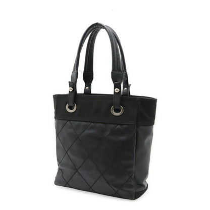 Chanel Paris-Biarritz Tote Pm Shoulder Bag In Satin-Like Coated Canvas