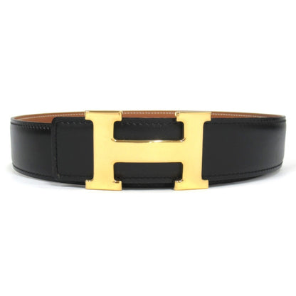 Hermes H-Buckle Reversible Belt In Box Calf And Togo Leather