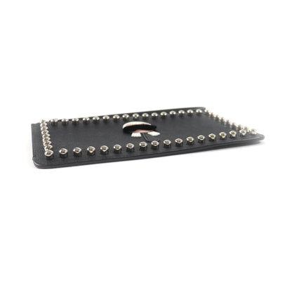 Fendi 8M0341 Karlito Karl Lagerfeld Motif Studded Leather Pouch In Black