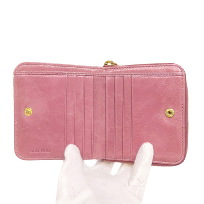 Miu Miu Miu Matelasse Leather Bifold Wallet