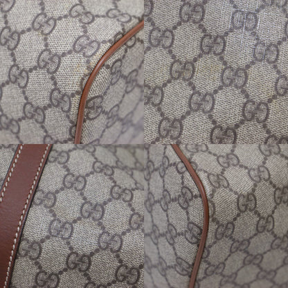 Gucci Gg Supreme Handbag In Brown Leather And Pvc For Women