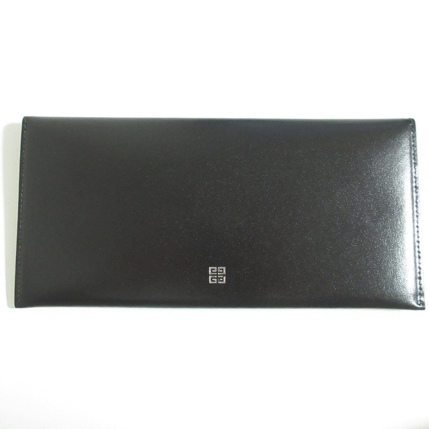 Givenchy Calf Leather 4G Logo Flap Flat Pouch Small Item Clutch Bag Ss23 Wrtw Black