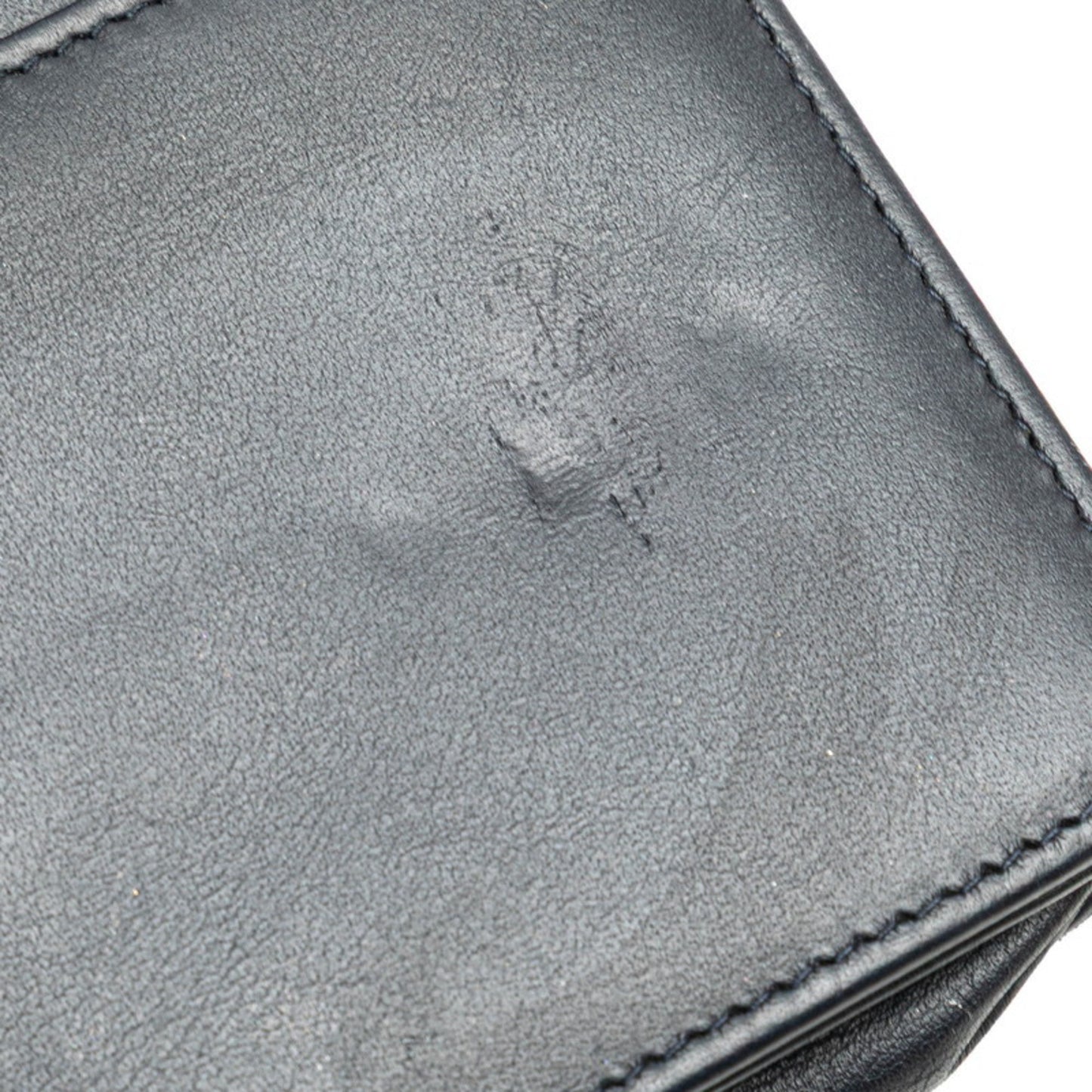 Chanel Deauville Chain Wallet A80795 Navy White Denim Leather