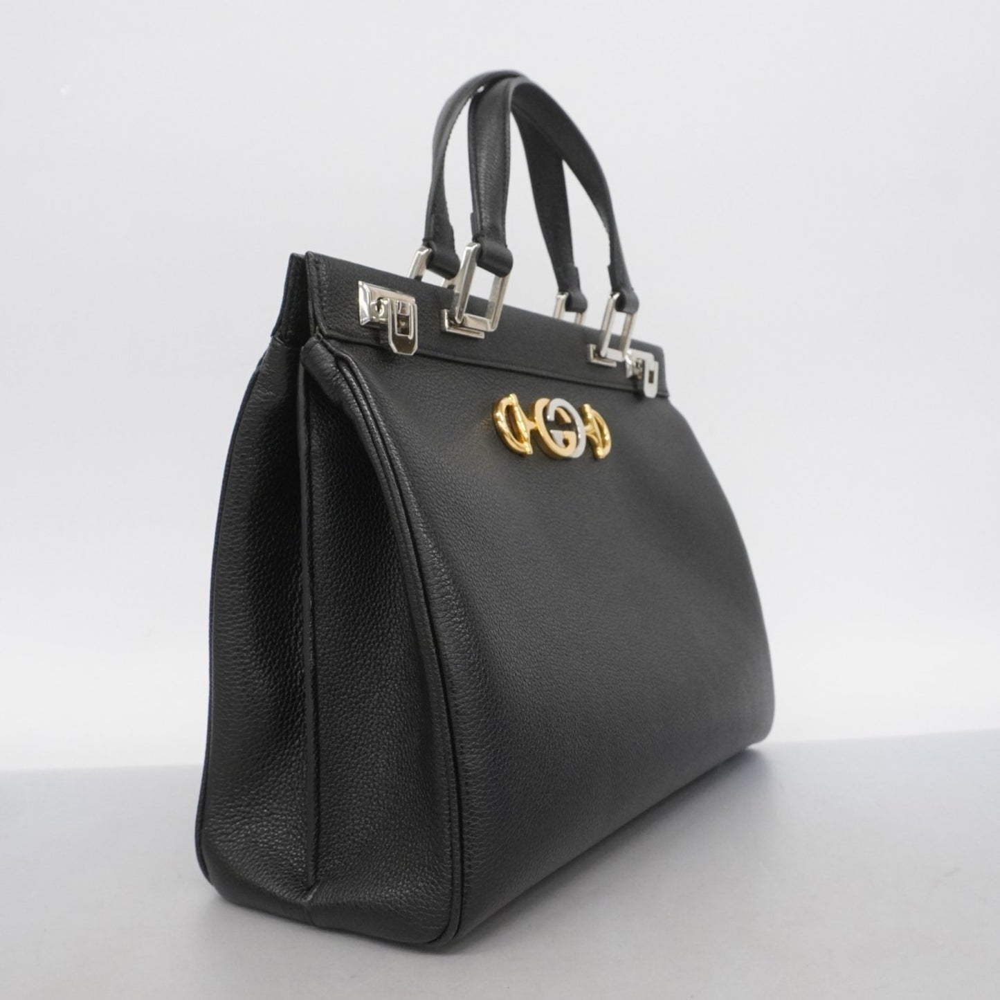 Gucci Horsebit Zumi Handbag 564714 Leather Black