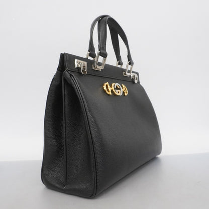 Gucci Horsebit Zumi Handbag 564714 Leather Black