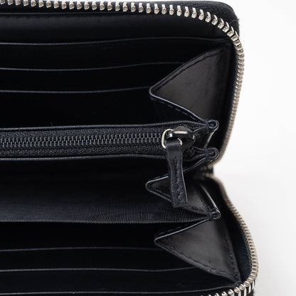 Gucci Gg Supreme Round New Web Long Wallet 4108831 Black