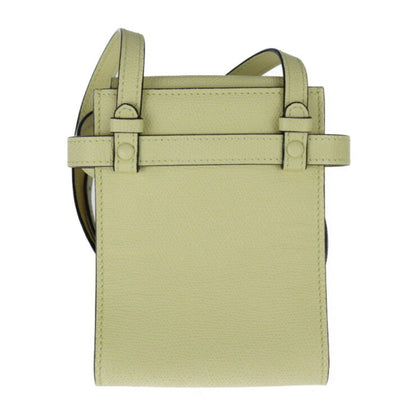Valextra Slim B Truckolina Shoulder Bag V5U61 028 Calf Leather Light Yellow Gold Metal Fittings