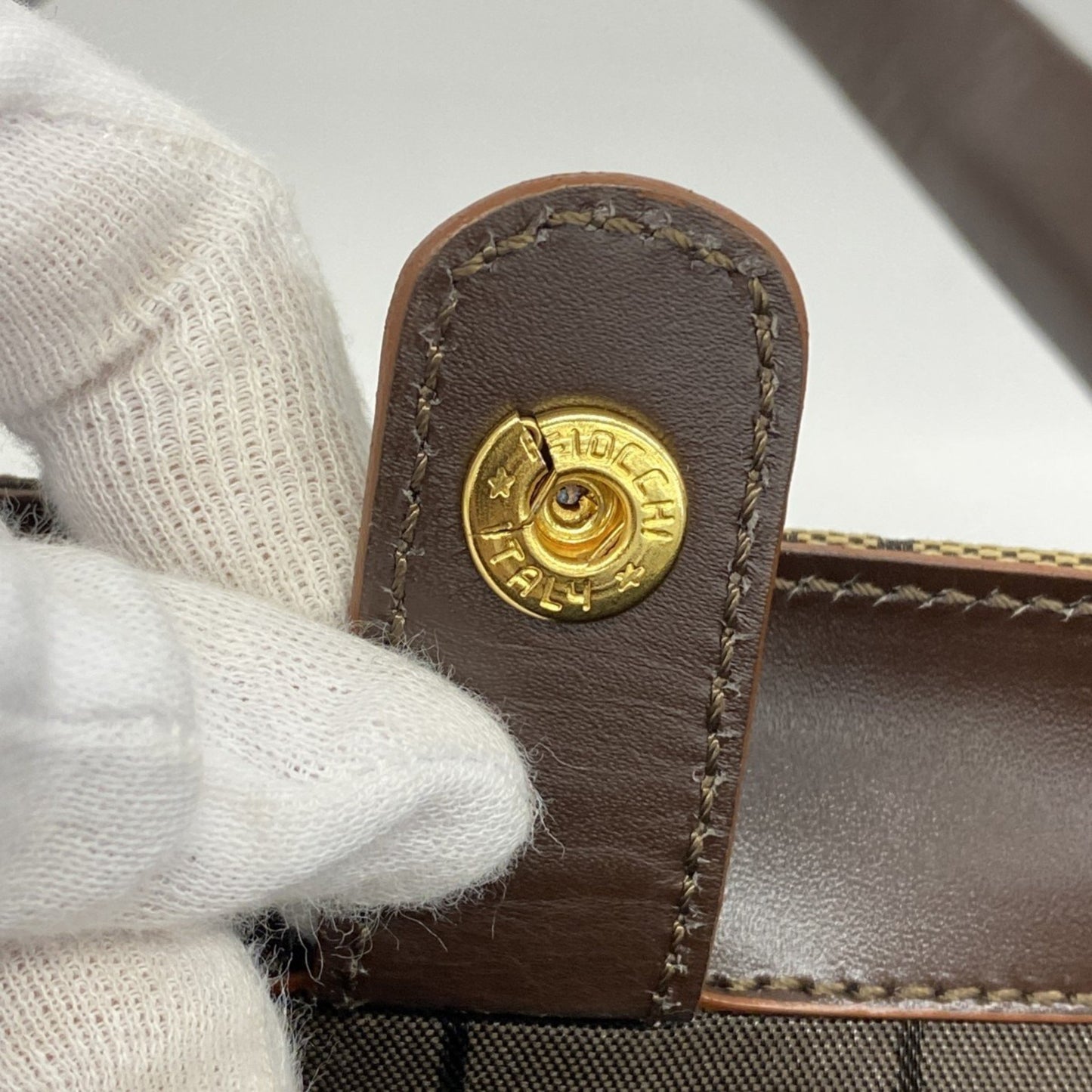 Celine Tote Bag C Macadam Canvas Beige Brown