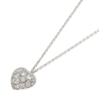 Cartier Heart Pav Diamond Necklace In 18K White Gold