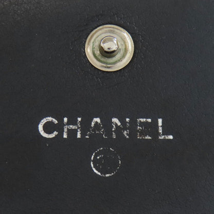 Chanel Coco Mark Silver Hardware Long Wallet Grained Calfskin