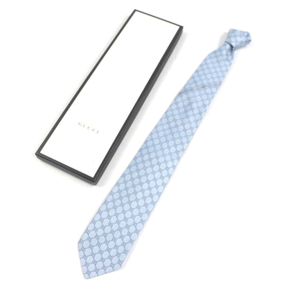 Gucci 562827 100% Silk Cravate Gg Print Necktie