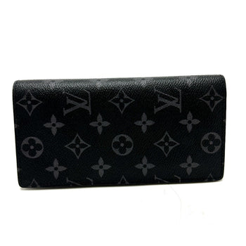 Louis Vuitton M61697 Portefeuille Brazza Bi-Fold Wallet Long Monogram Eclipse Canvas