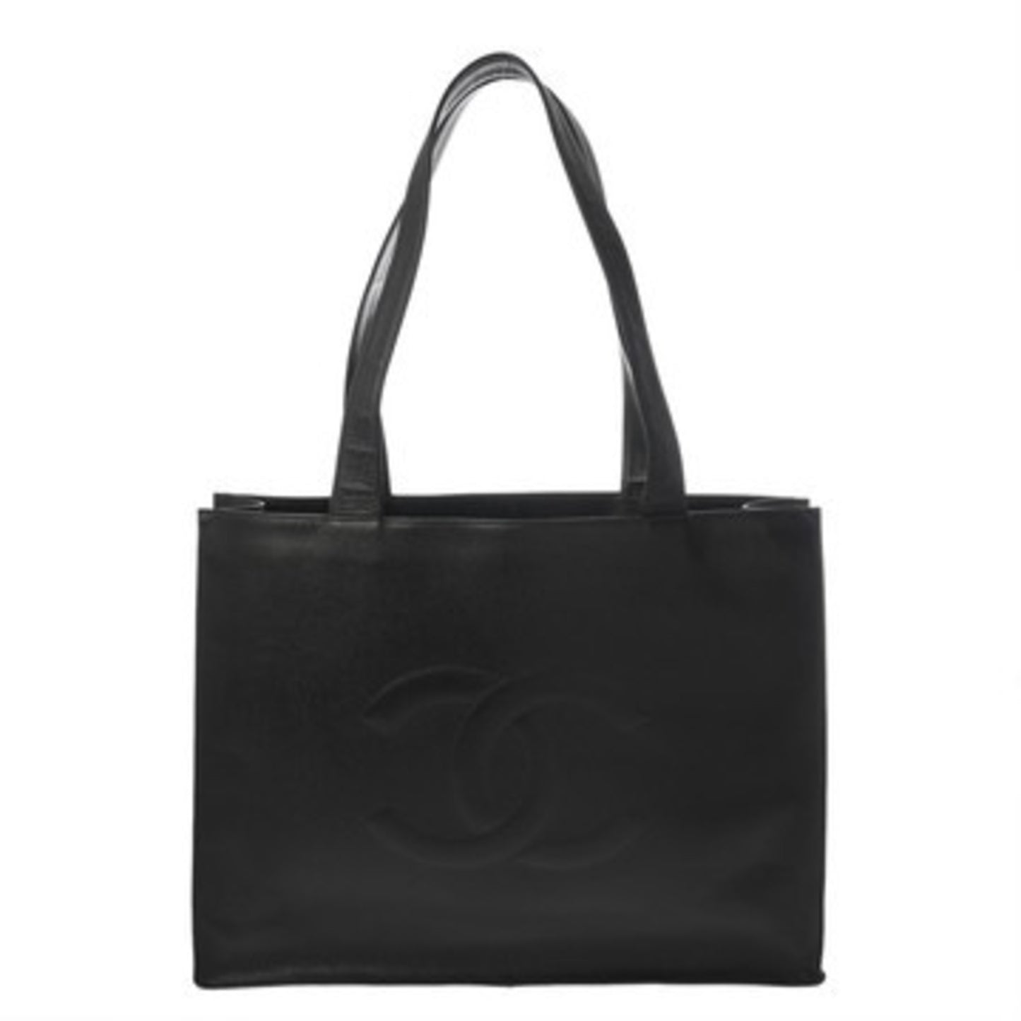 Chanel Black Women'S Caviar Skin Tote Bag