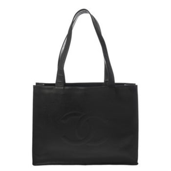 Chanel Black Women'S Caviar Skin Tote Bag