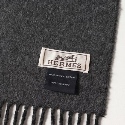 Hermes Men'S Black Embroidered Cashmere Scarf/Stole