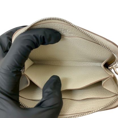 B-Stamped Hermes Zip & Go Leather Coin Purse/Business Card Case