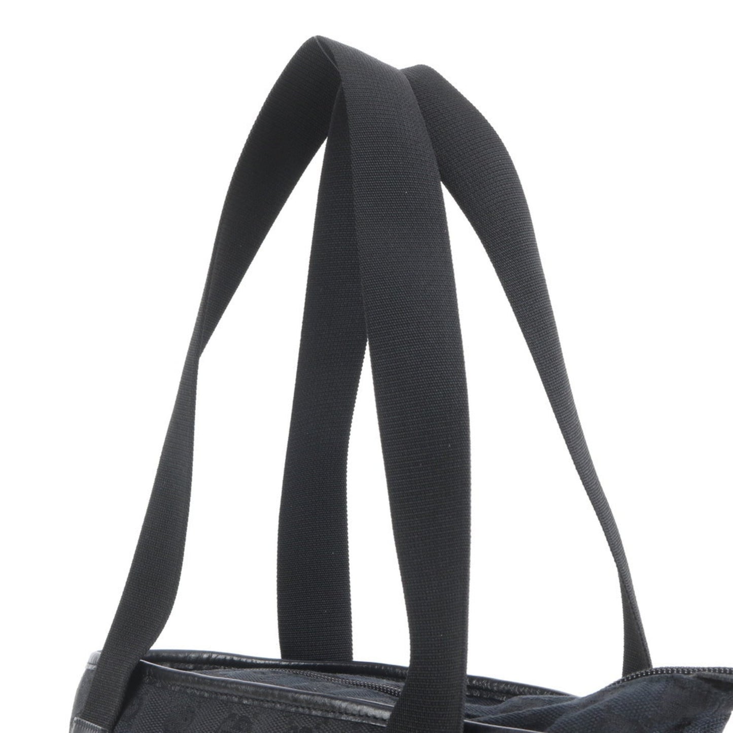 Gucci Gg Canvas Leather Tote Bag Shoulder 019 0401 Black