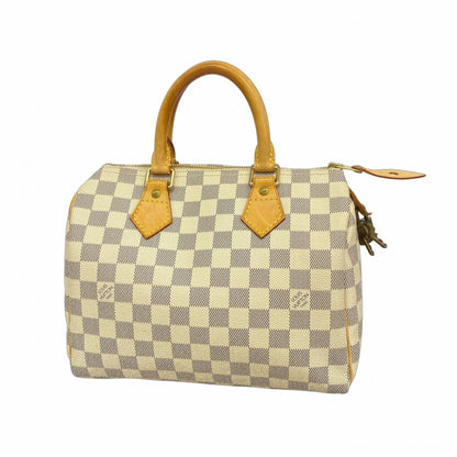 Louis Vuitton Damier Azur Speedy 25 Handbag N41534 White