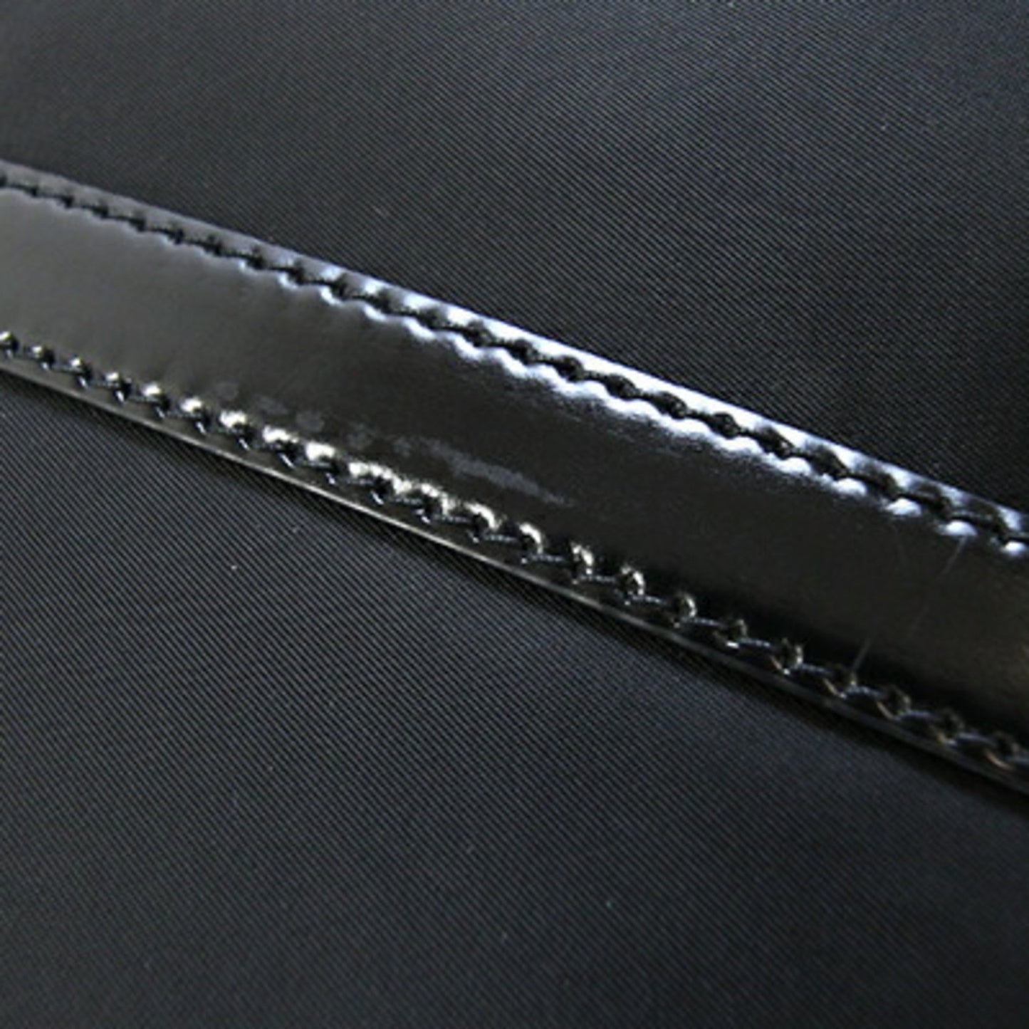 Prada Handbag Bn1057 Black Nylon Leather Shoulder Bag Hand Tote