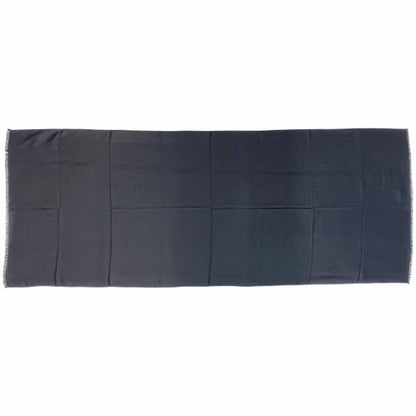 Salvatore Ferragamo Scarf Black Gancini 327987 002 Ec-20458 Silk Long