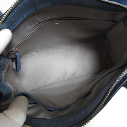 Kate Spade Classic Medium Satchel Leather 2Way Handbag Shoulder Bag Blue