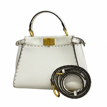 Fendi Selleria Peekaboo Leather Handbag