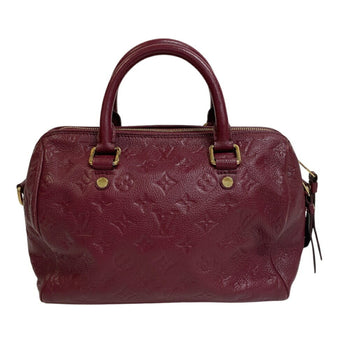 Louis Vuitton M40827 Speedy Bandouliere 25 2-Way Shoulder Bag Monogram Empreinte Handbag Wine Red