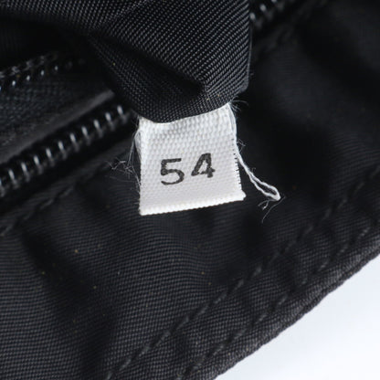 Prada Tessuto Nylon Triangle Logo Leather Shoulder Bag Messenger Black