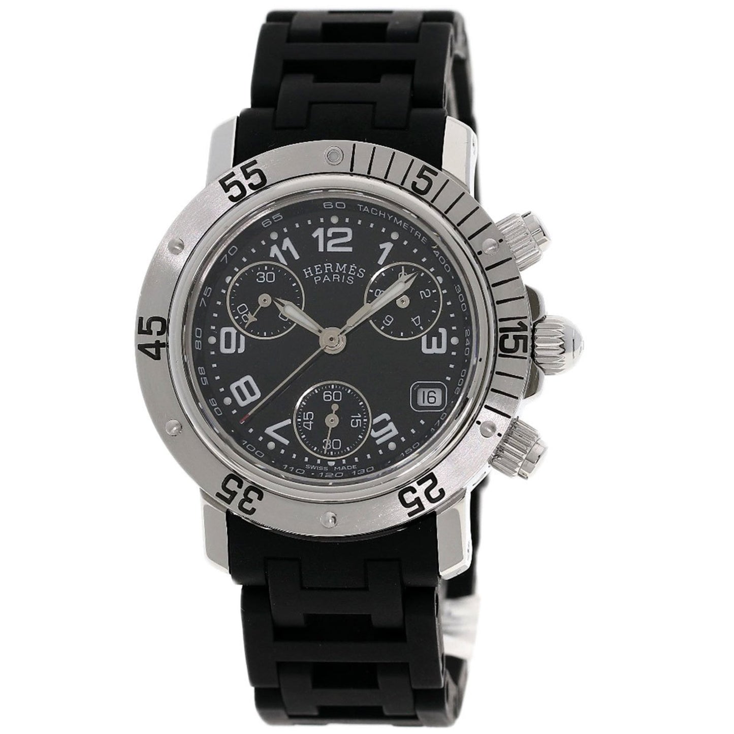 Herms Cl2.315 Clipper Diver Chronograph Watch In Stainless Steel