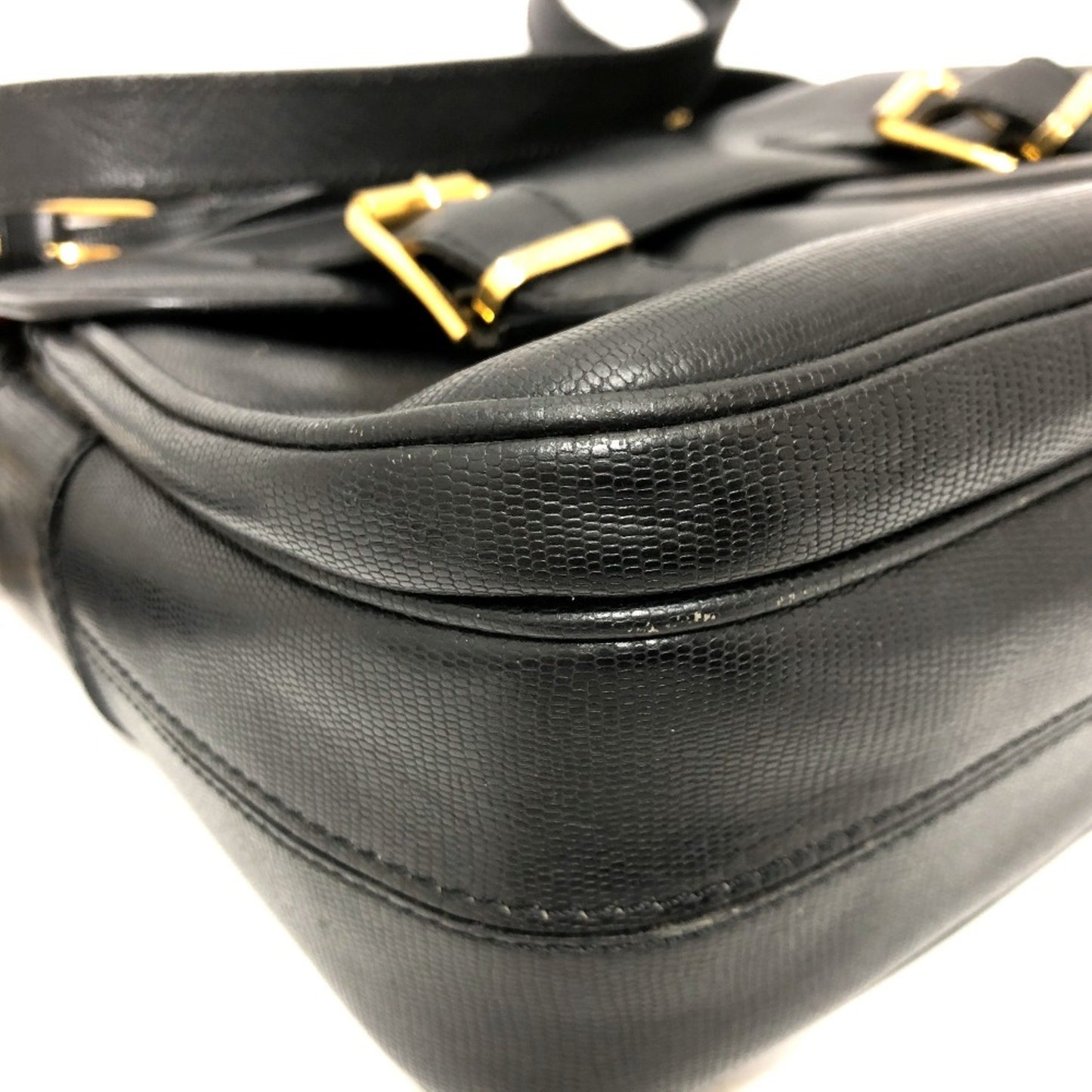 Celine Double Pocket 2Way Bag Shoulder Bag Black Goldhardware