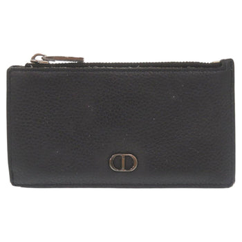 Christian Dior Dior Cd Icon Leather Black Fragment Case Card 0816