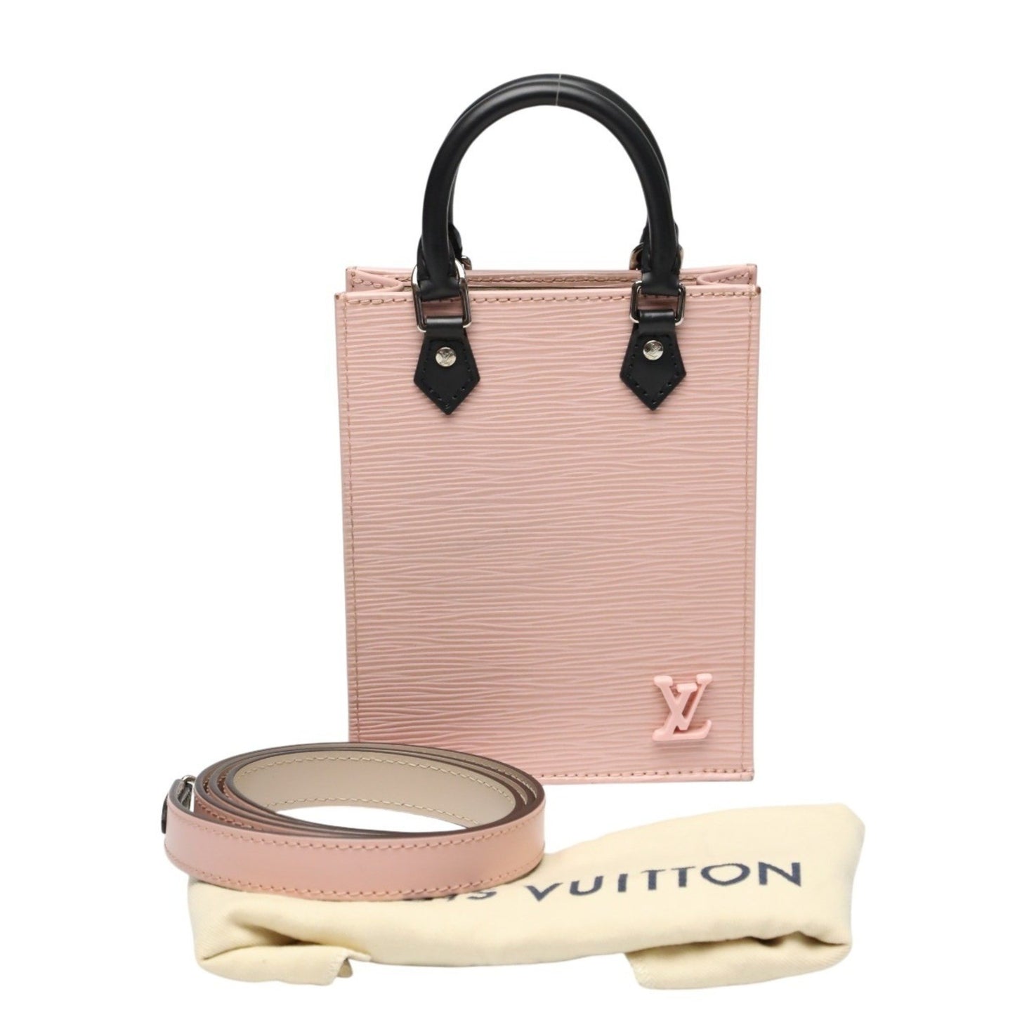 Louis Vuitton Epi Leather Petite Sac Plat Shoulder Bag M69575 Rose Ballerine