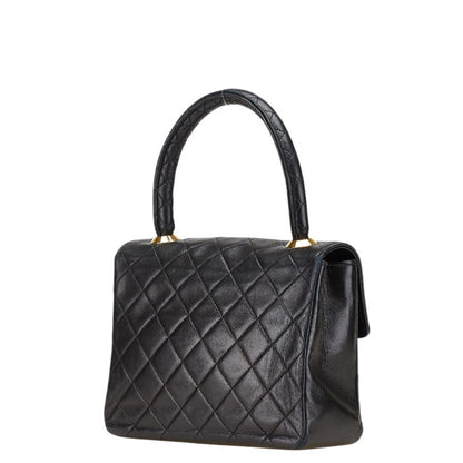 Chanel Matelasse Coco Mark Handbag In Black Lambskin