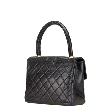 Chanel Matelasse Coco Mark Handbag In Black Lambskin