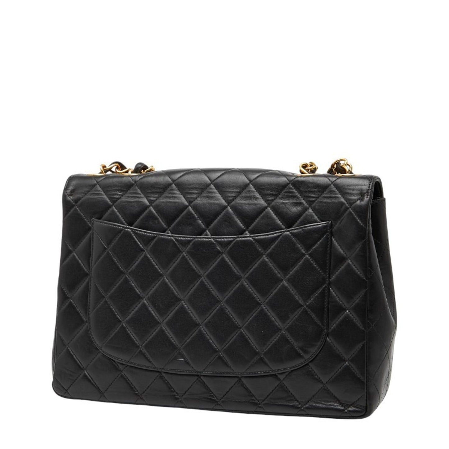 Chanel Deca Matelasse 30 Coco Mark Chain Shoulder Bag In Black Leather