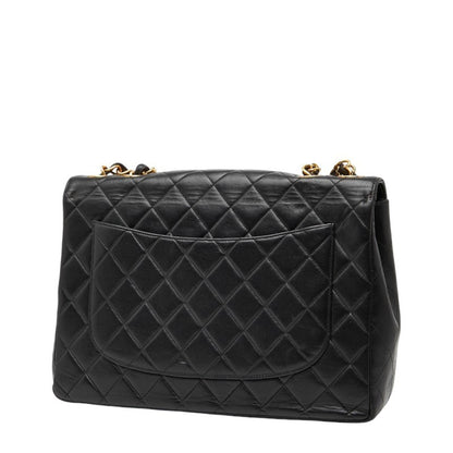 Chanel Deca Matelasse 30 Coco Mark Chain Shoulder Bag In Black Leather