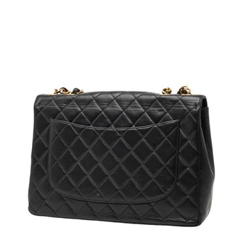 Chanel Deca Matelasse 30 Coco Mark Chain Shoulder Bag In Black Leather