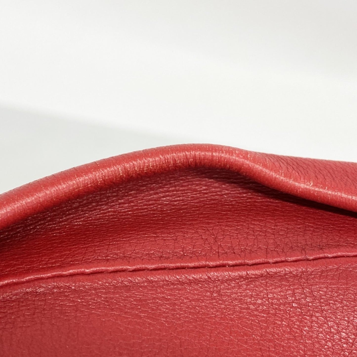 Celine Shoulder Bag Leather Red